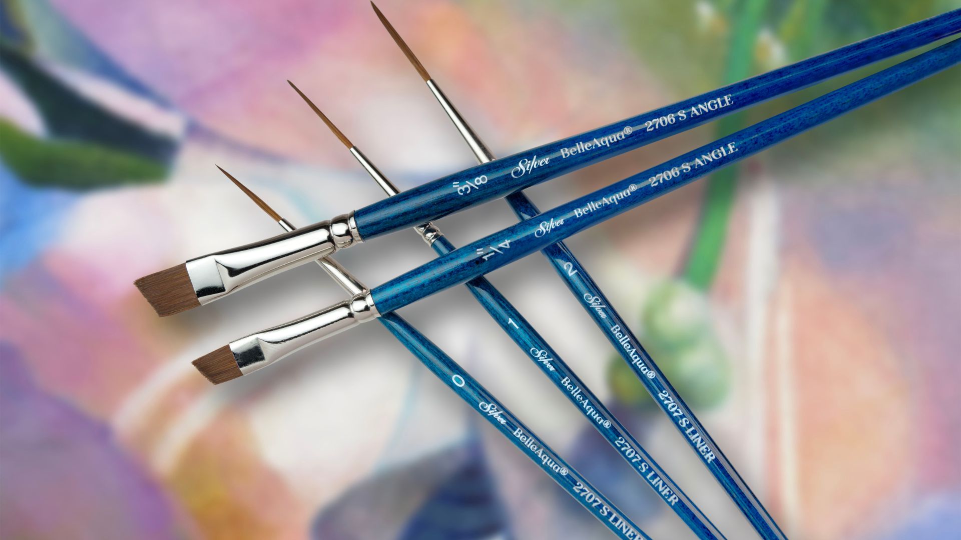 BelleAqua® Short Handle ​Acrylic, Watercolors​