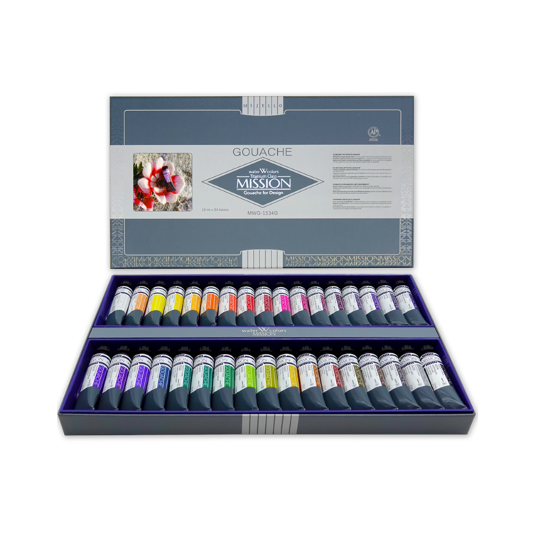 Mission Titanium Class Gouache Watercolor 15ml x 34 colors