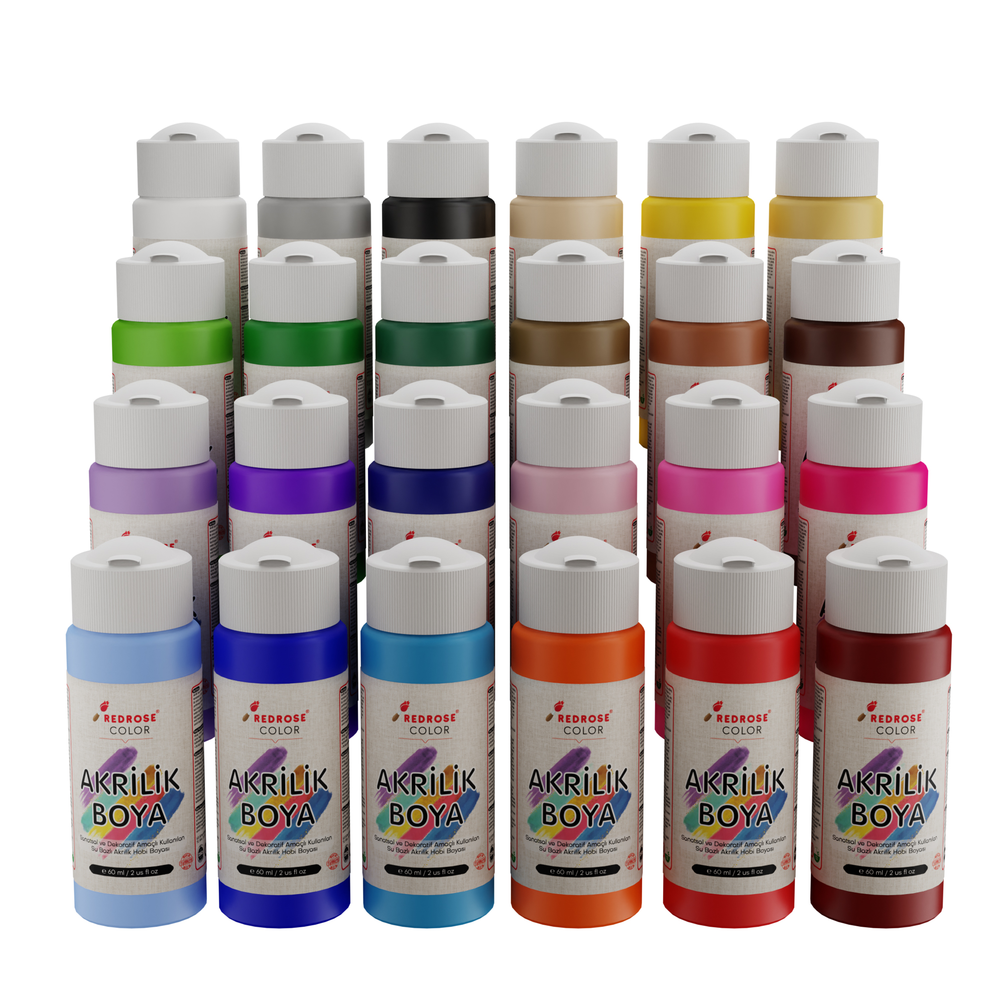 Acrylic Paint Set 24 Colors 24x60ml