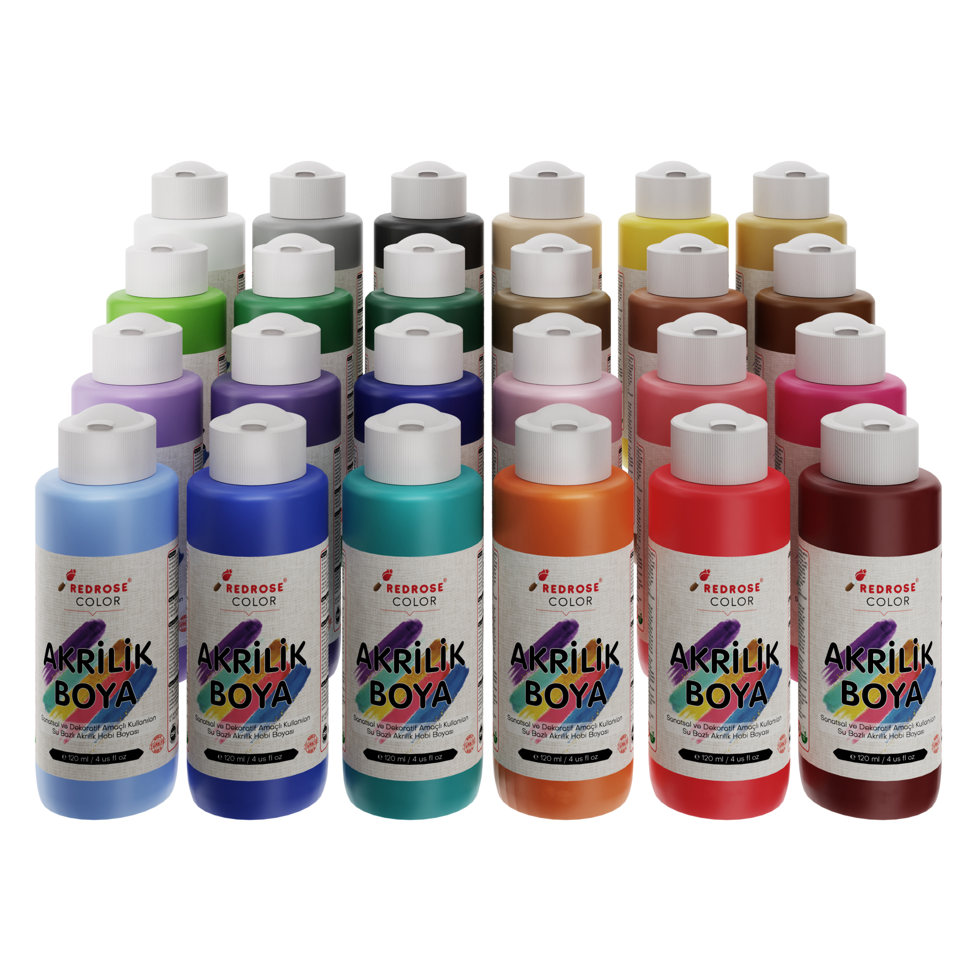 Acrylic Paint Set 24 Colors 24x120ml