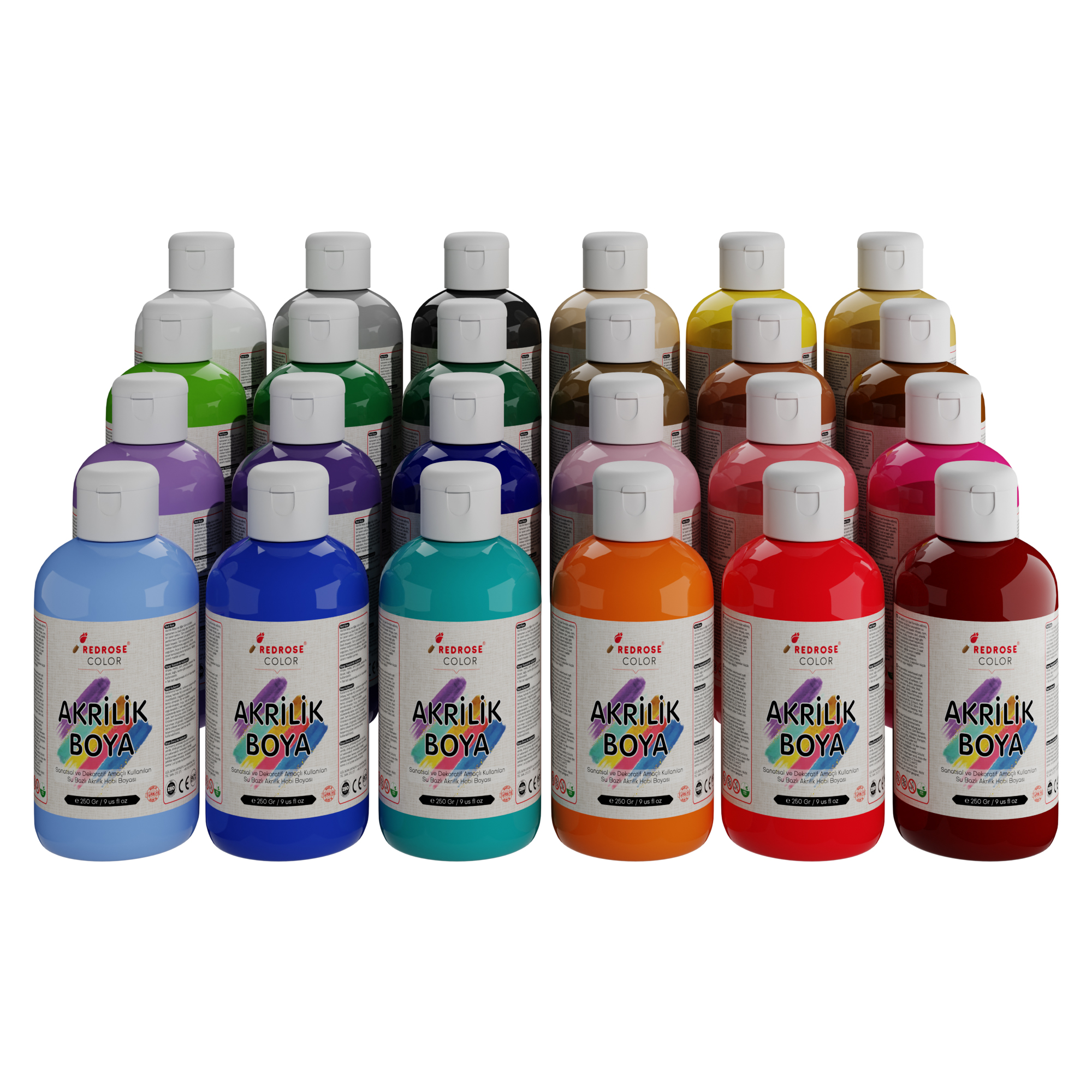 Acrylic Paint Set 24 Colors 24x250ml