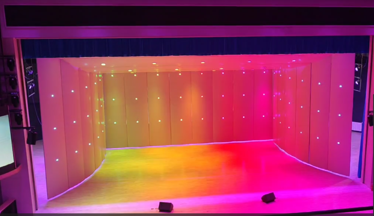 marionette-like autoset stage acoustic shell