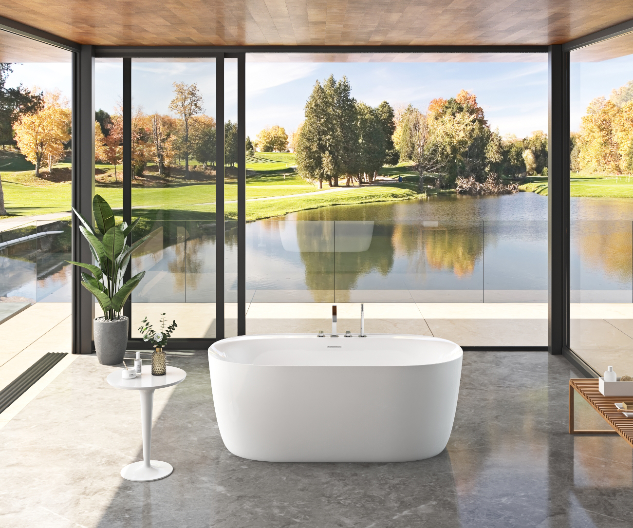 Acrylic freestanding baths