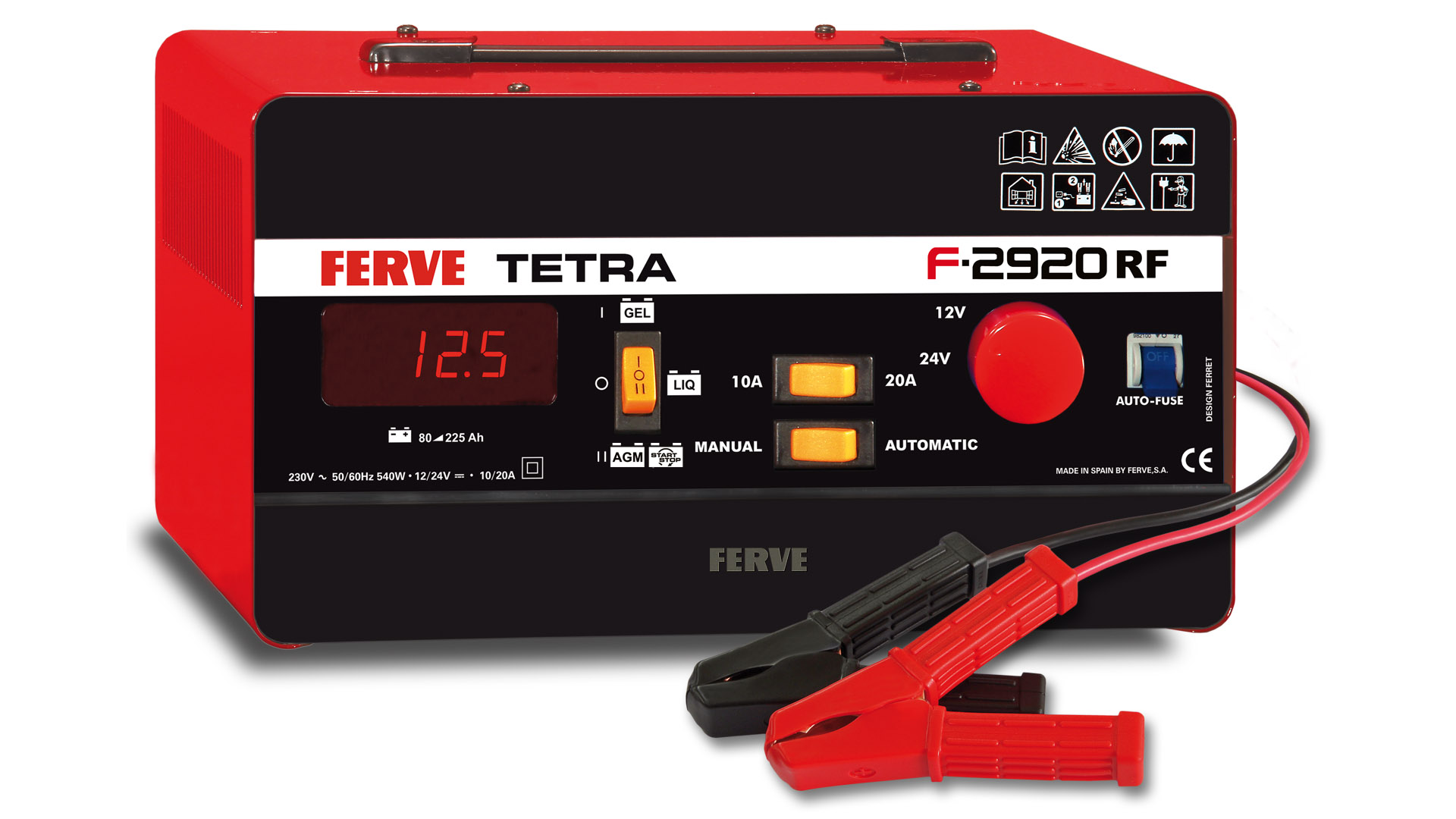 F2001 FERVE 12 V Batterie-Booster, max. Stromstärke von 1500 A