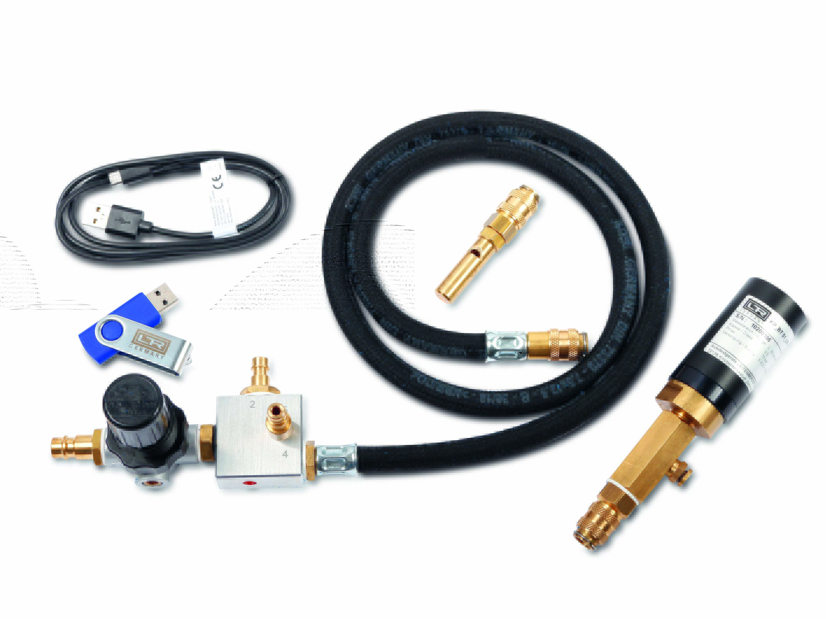 Compression and engine pressure loss tester for petrol and diesel engines Bluetooth®.