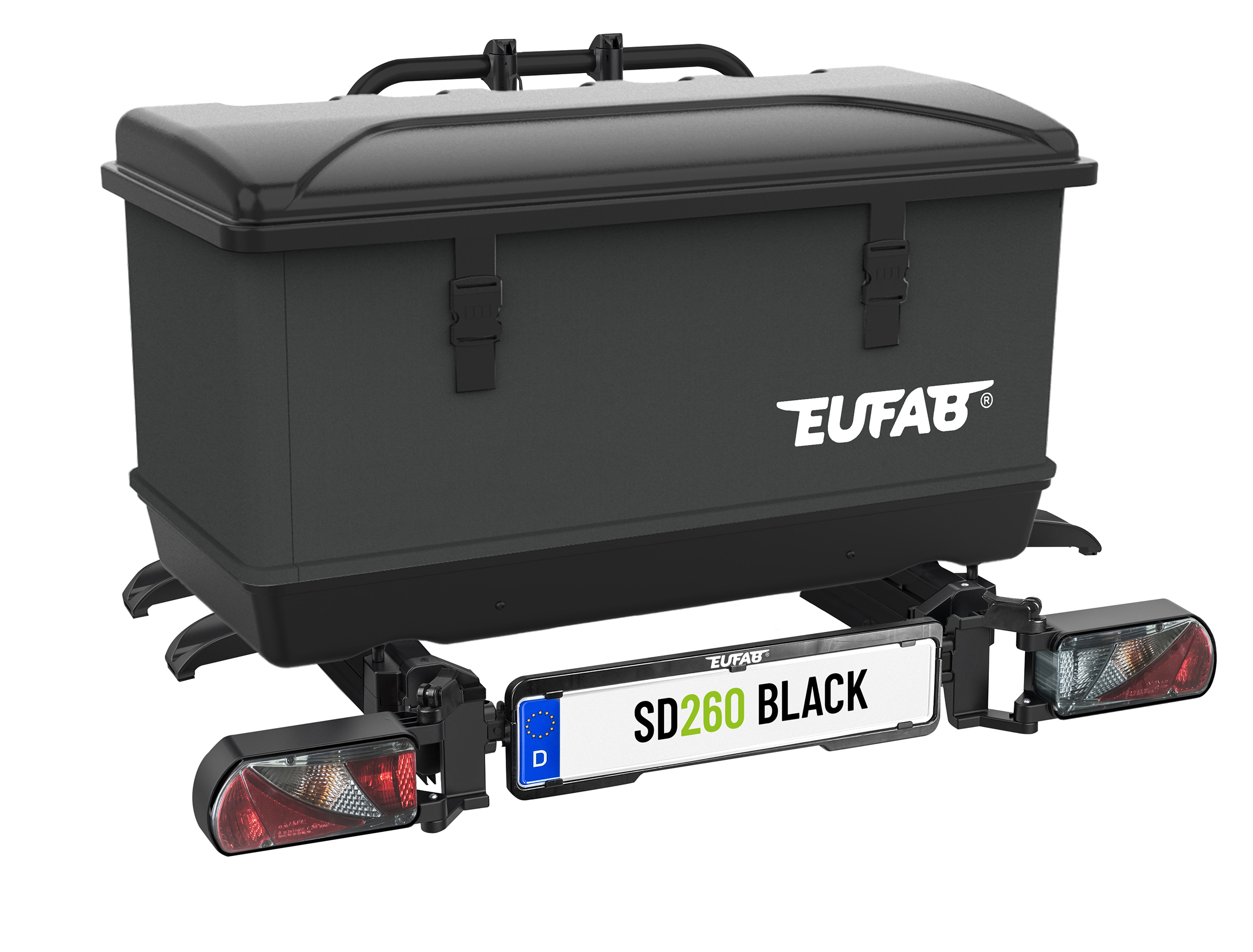 Transportbox für Heckträger SD260 für geteilte Hecktüren