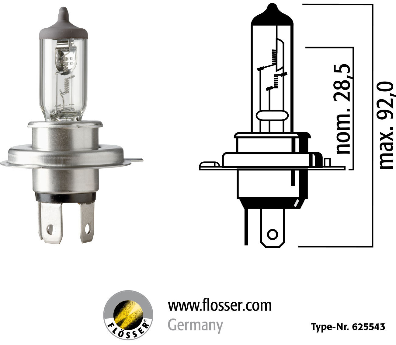 H4 Halogen Light Bulb