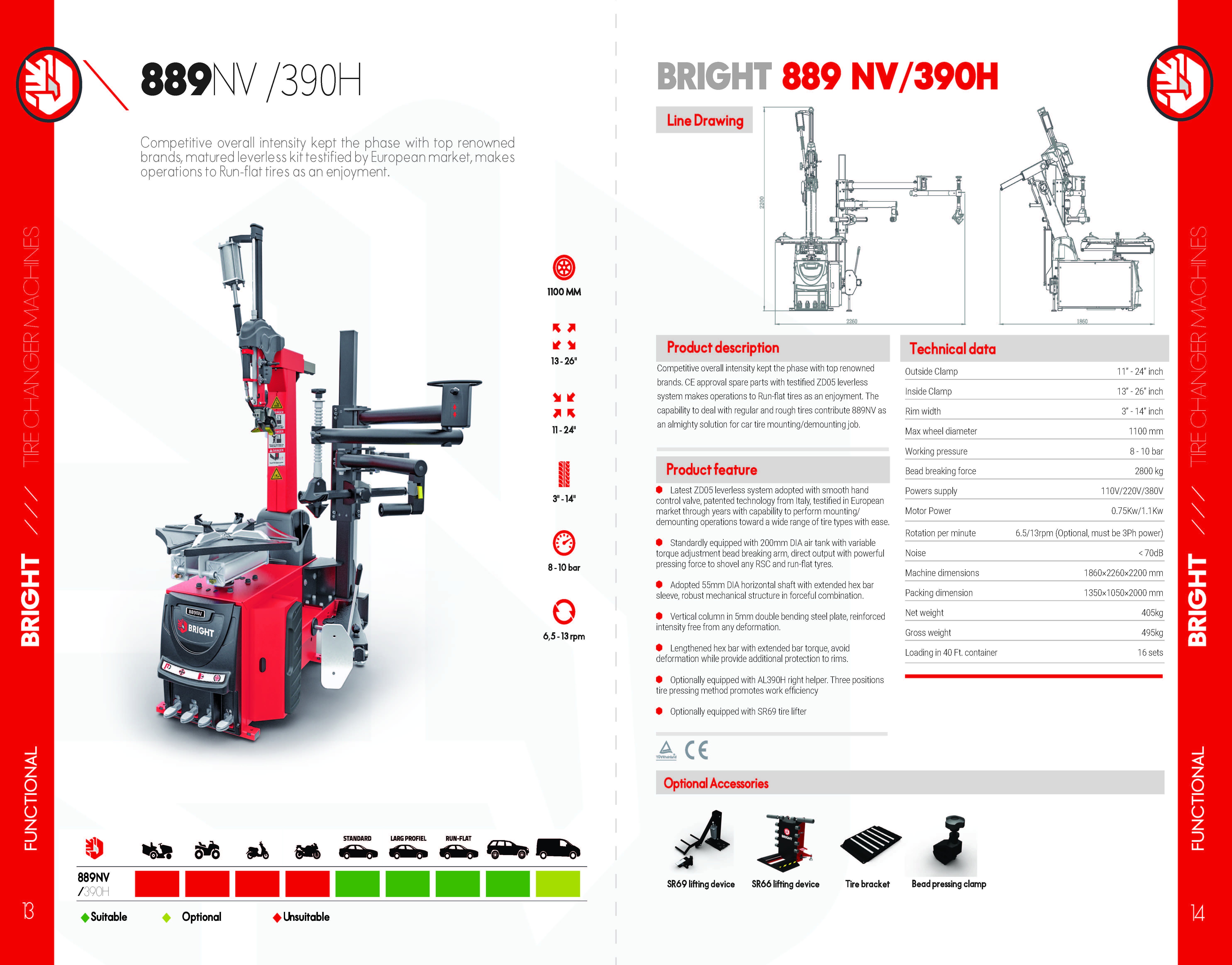 TYRE CHANGER 889NV/ 390H