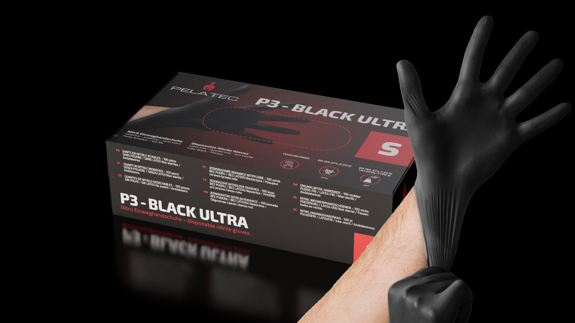 P3 Black Ultra - High Performance Nitrile Gloves