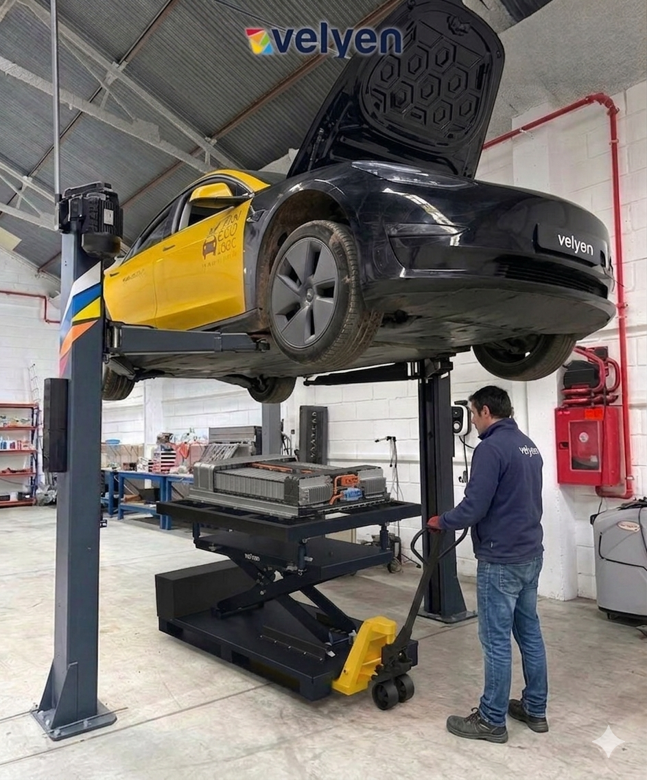 Battery Lifting Table. Wider base for wider EV and Batteries. New 2 ton version !!