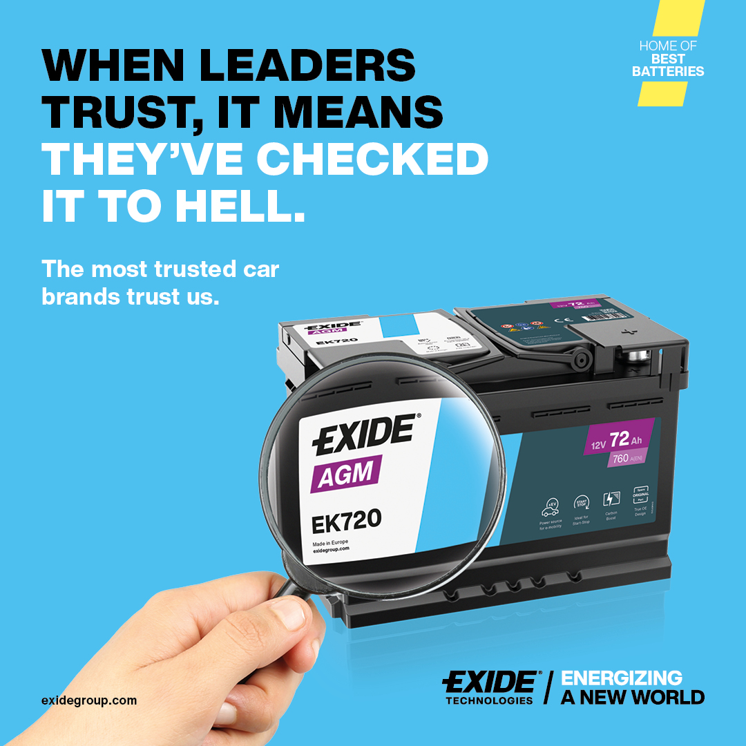 Exide AGM - latest 12V AGM battery generation