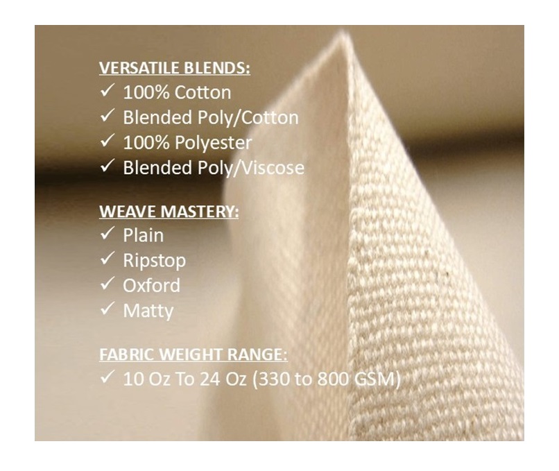 100% Cotton Canvas Fabric