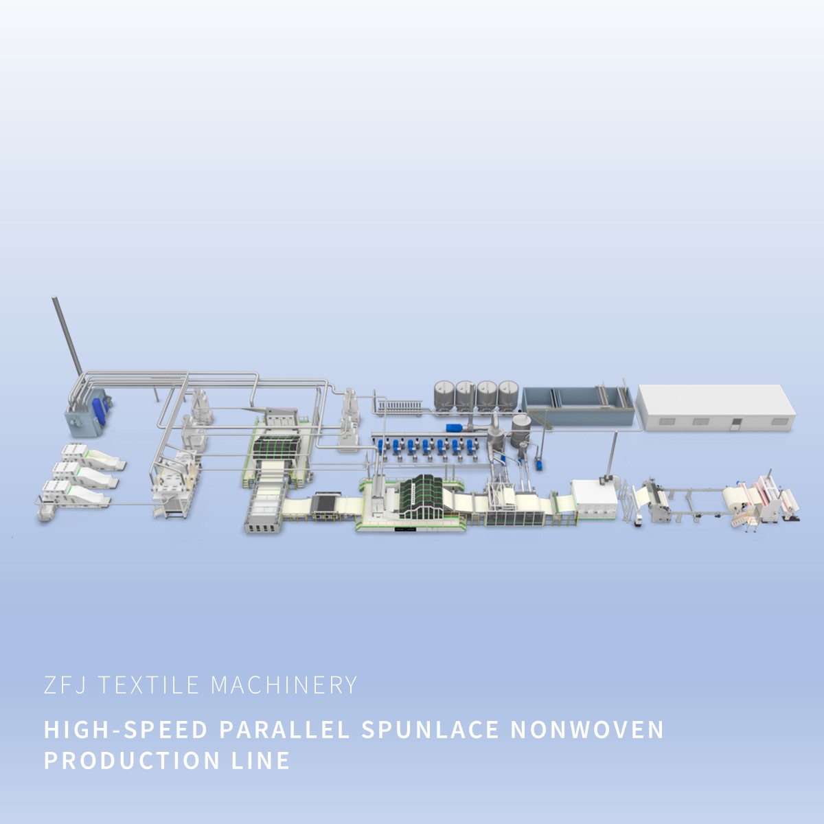 High-Speed Parallel Spunlace Nonwoven Production Line