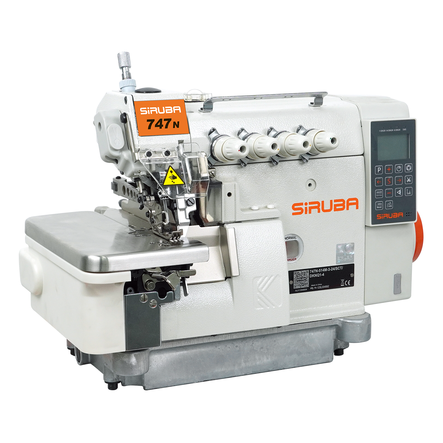 Multi-function Stepping Motor Control Overlock Machine –  Digital Adjustment for Cutter / Foot Lift / Feed Dog Height
