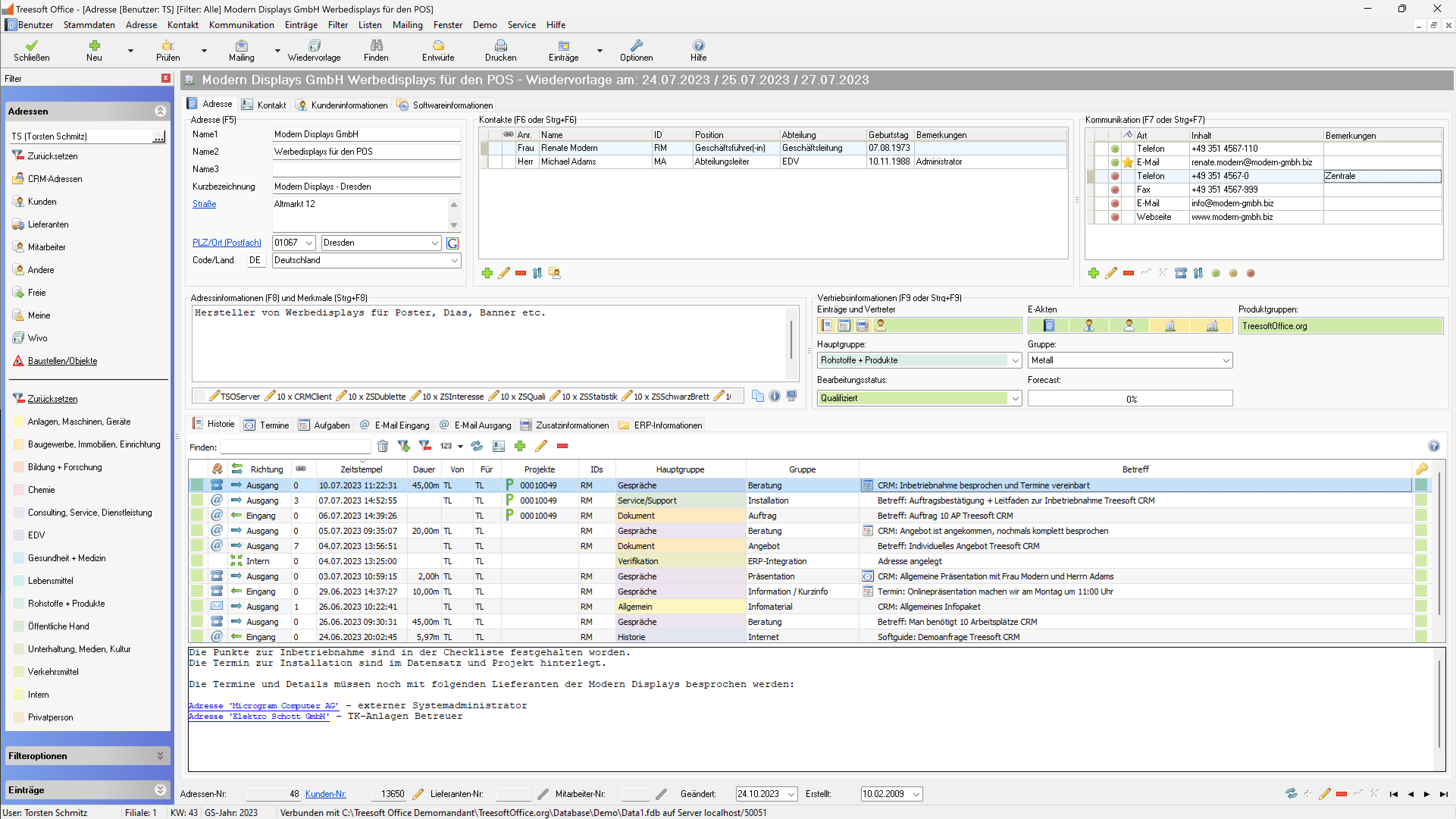Treesoft CRM - Das optimale Kundenbeziehungsmanagement