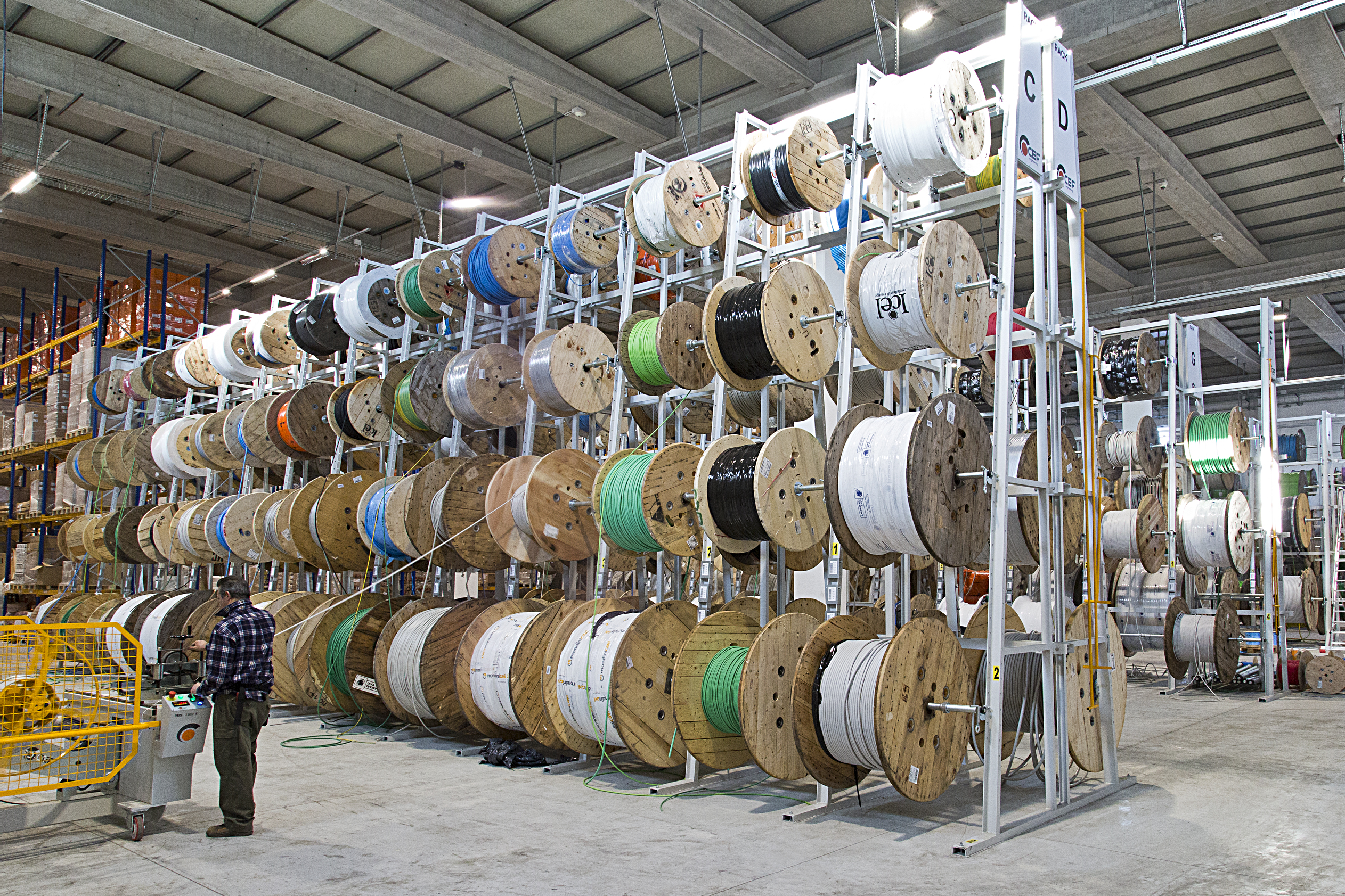 Cable drum dispensing system