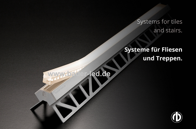 BADER LED encapsulation - systems for tiles and stairs