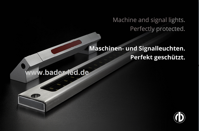 BADER LED machine and signal lights.