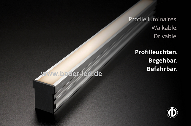 BADER LED encapsulation - profil luminaires. walkable. drivable.