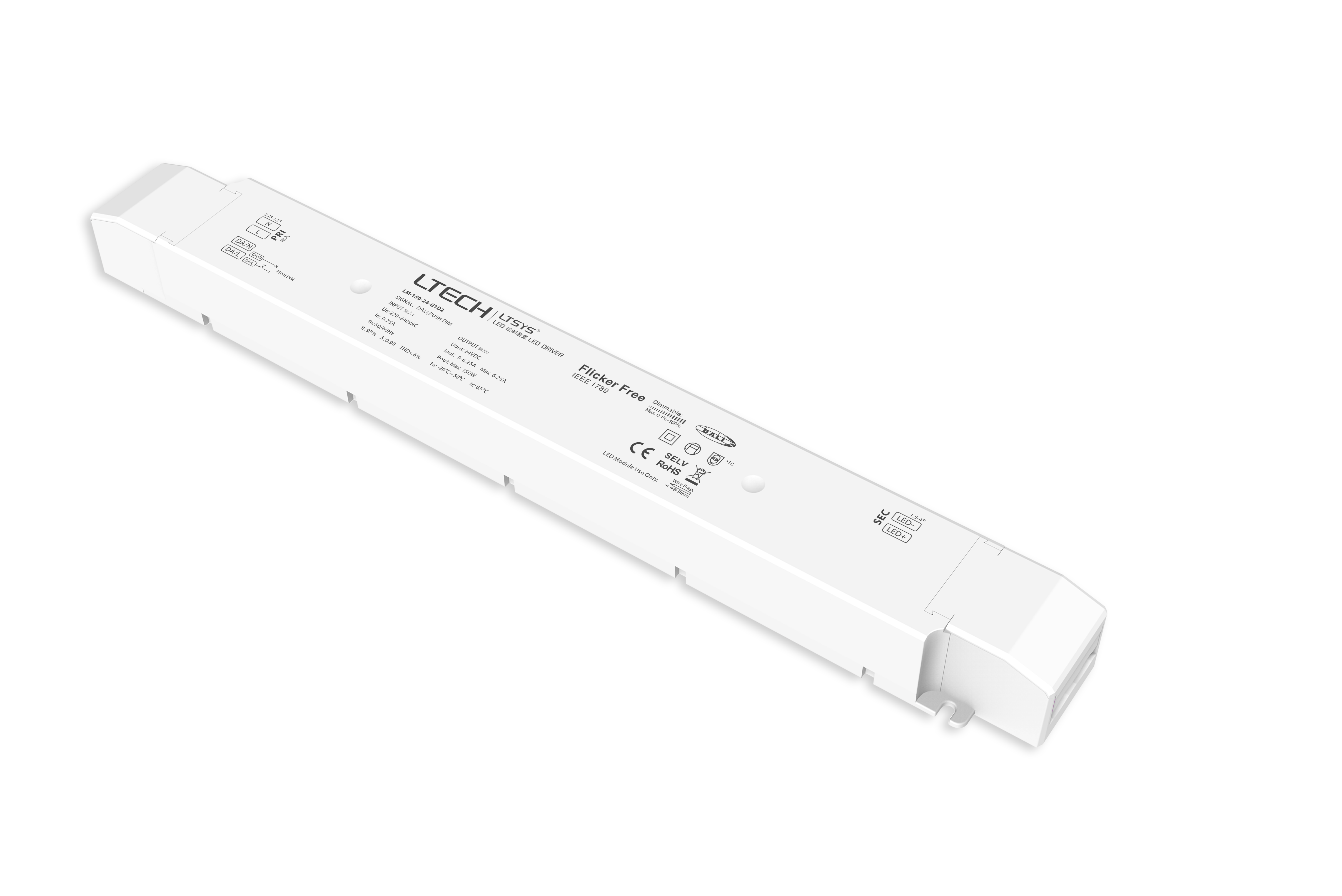 LED Driver DALI 150W 24V - LM-150-24-G1D2