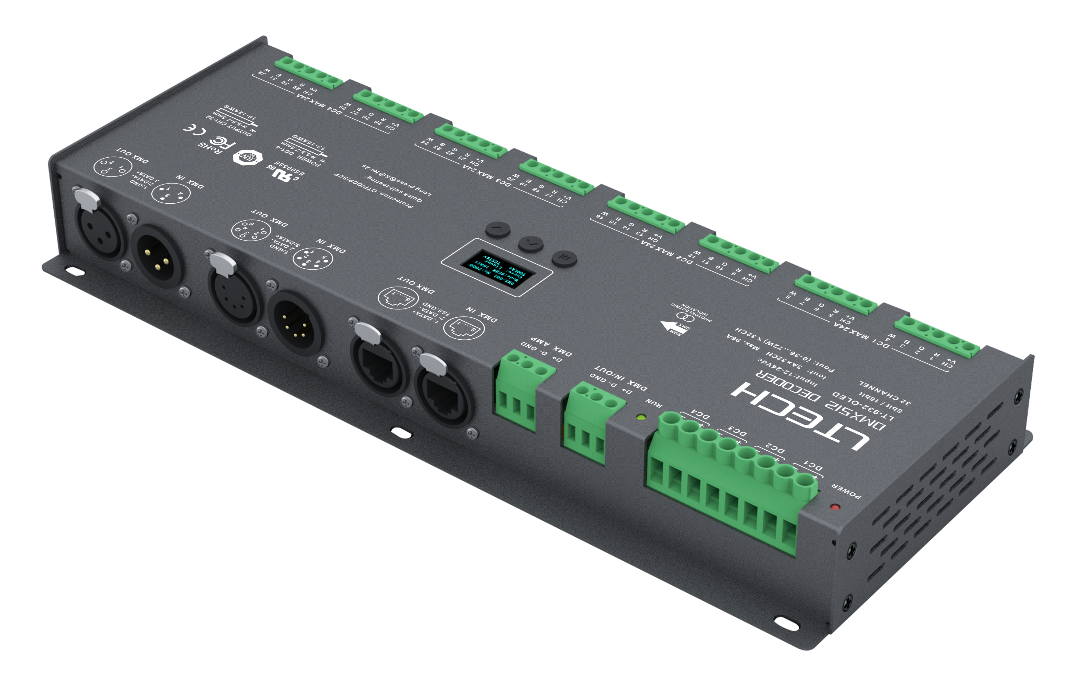 LED Decoder DMX OLED 32x3A - LT-932-OLED