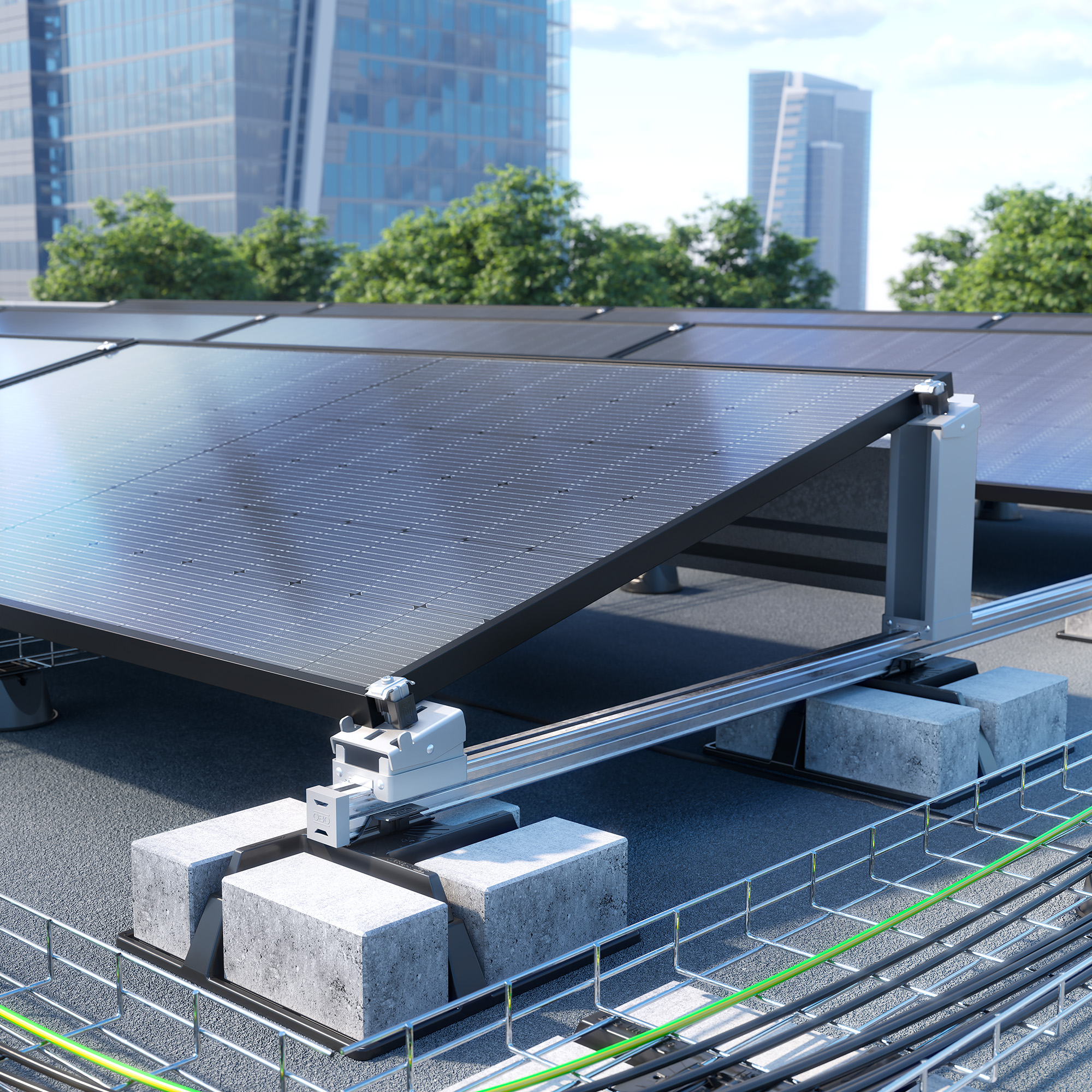 System solutions for photovoltaik installations
