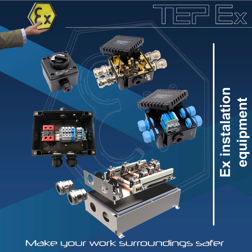 Explosionsgeschützte Installationseinrichtungen / Ex-Verteilerkästen / Ex-Klemmenkästen / Ex-Sammelschienen-Gehäuse