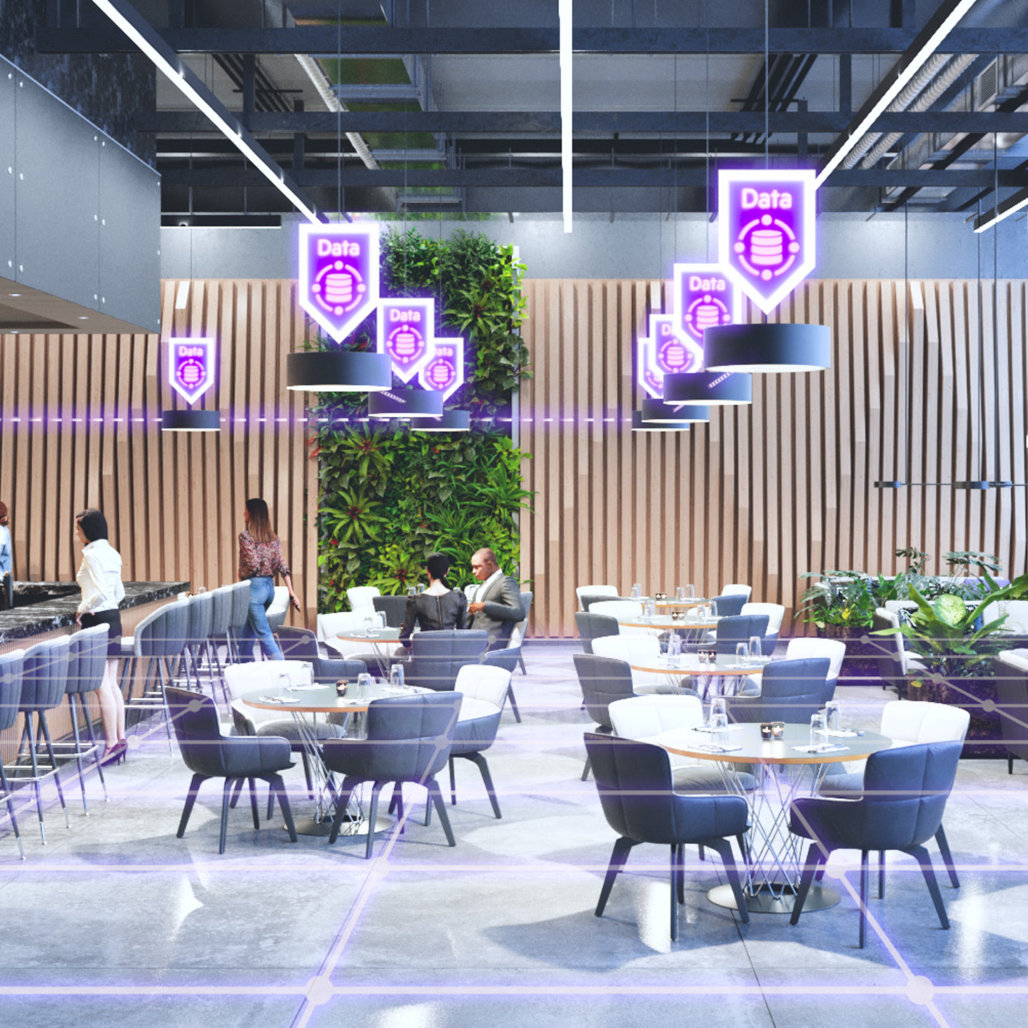 Data via lighting infrastructure