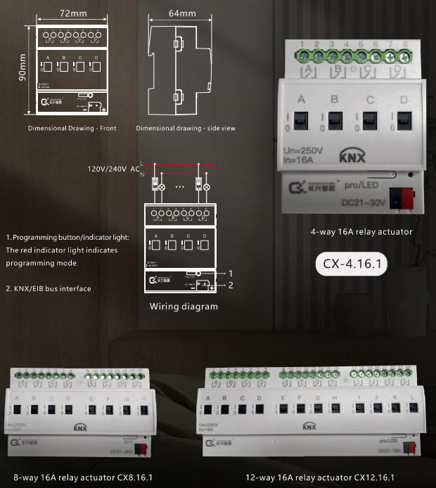 16A 4/8/12 Channels Relay Actuators