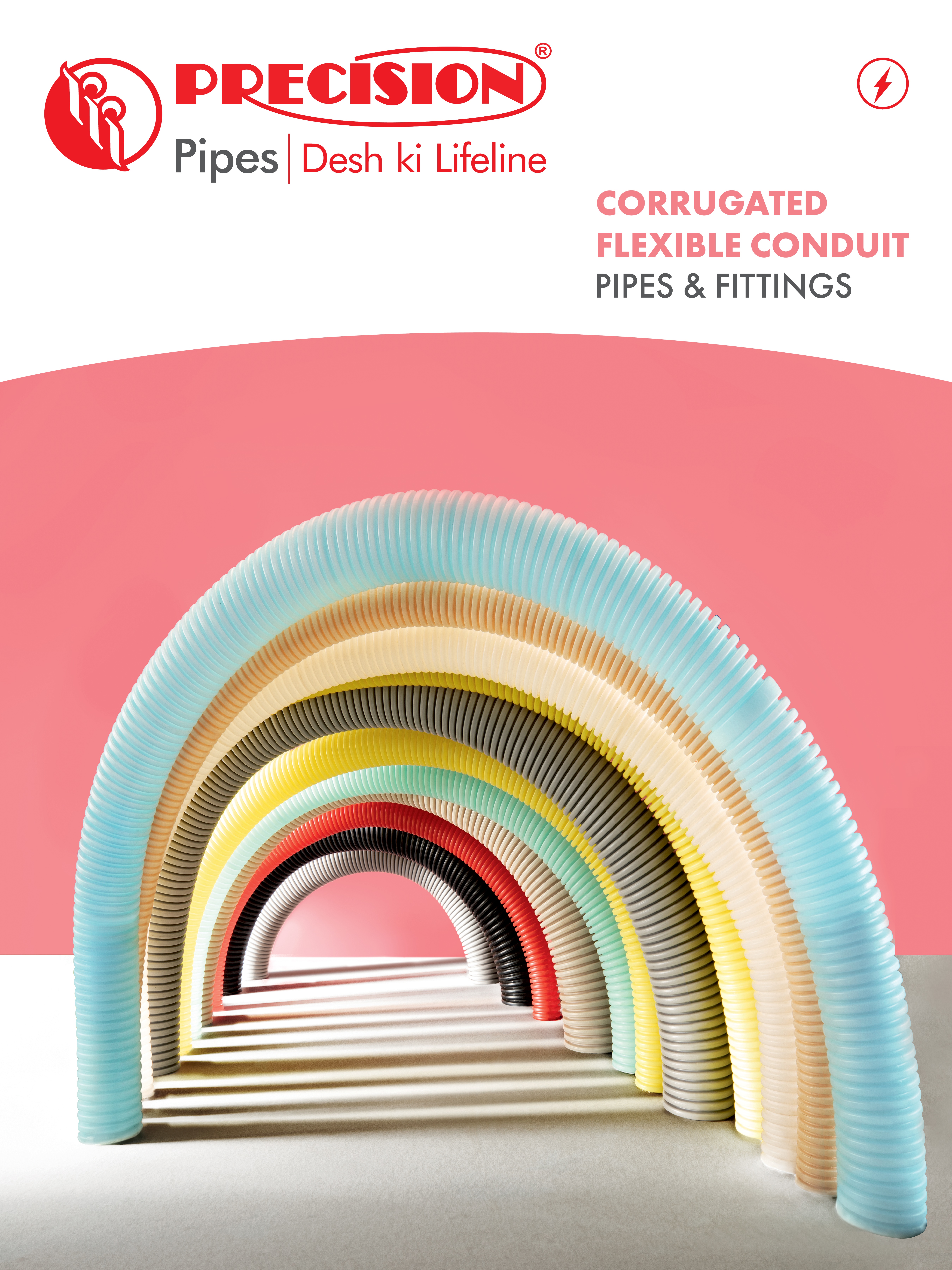 CORRUGATED FLEXIBLE CONDUIT PIPES AND FITTINGS