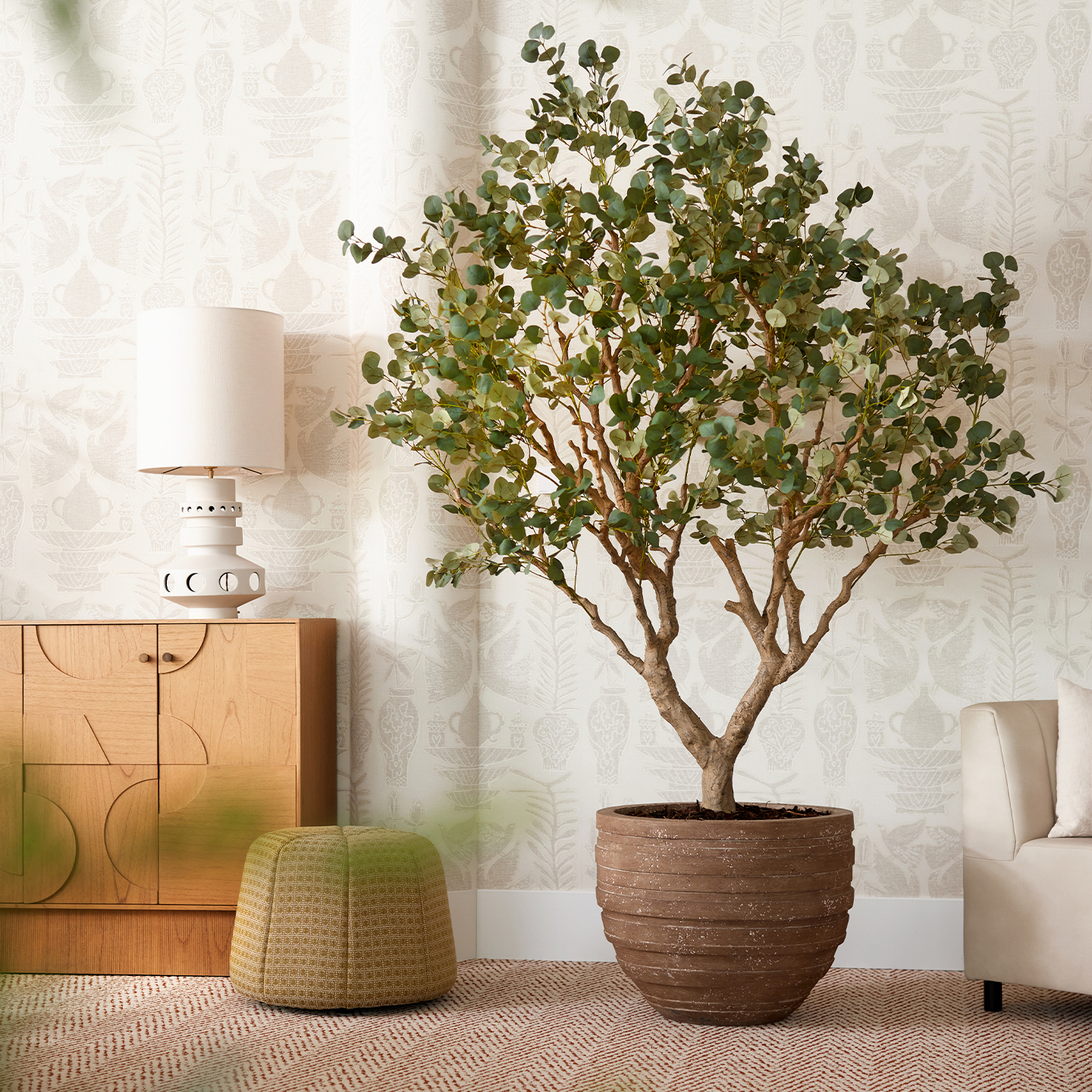 Trees and large plants
