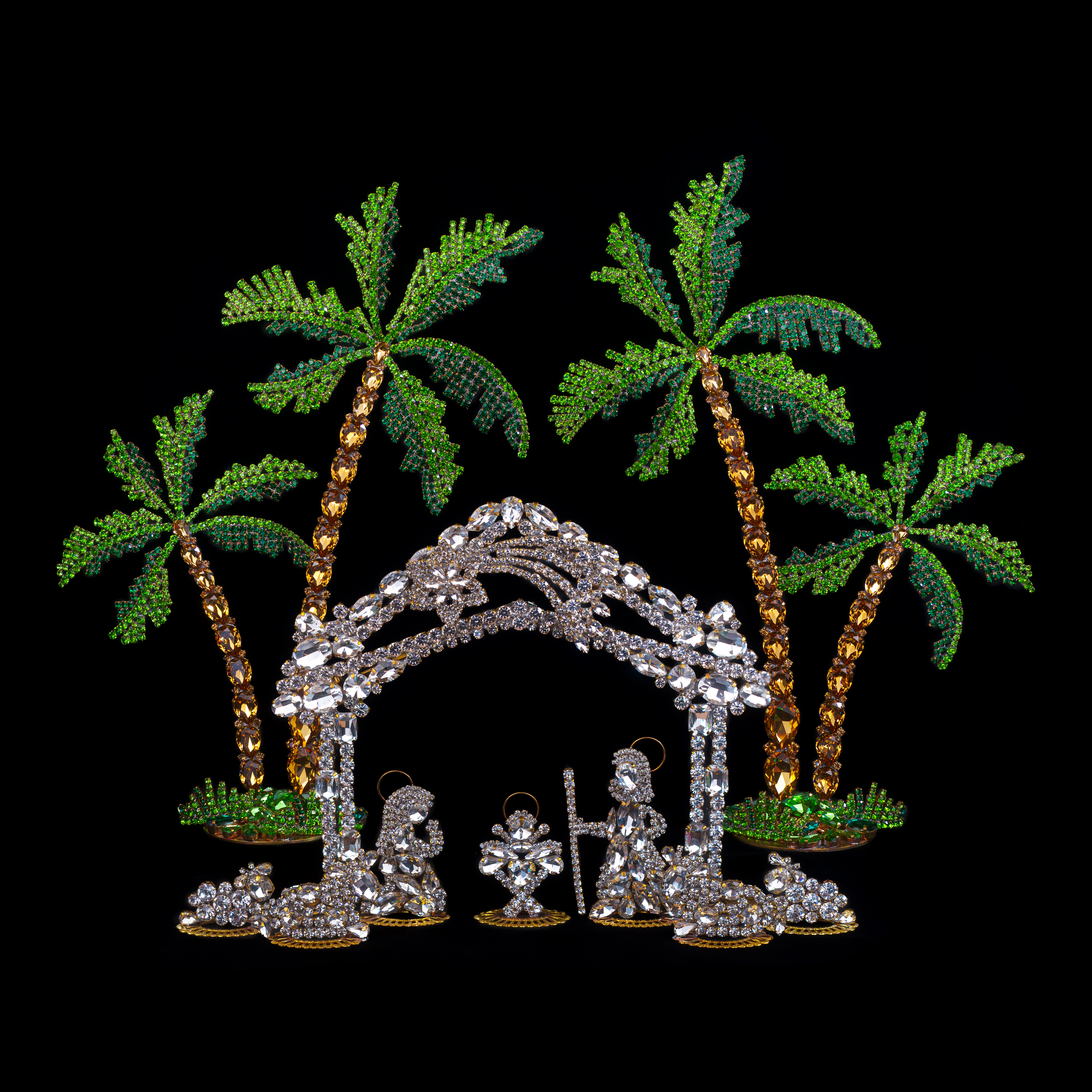 Nativity Scene and Palm