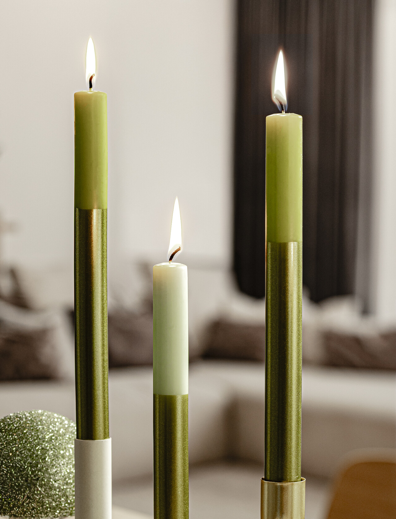 Taper Candle Dip Dye Elegance