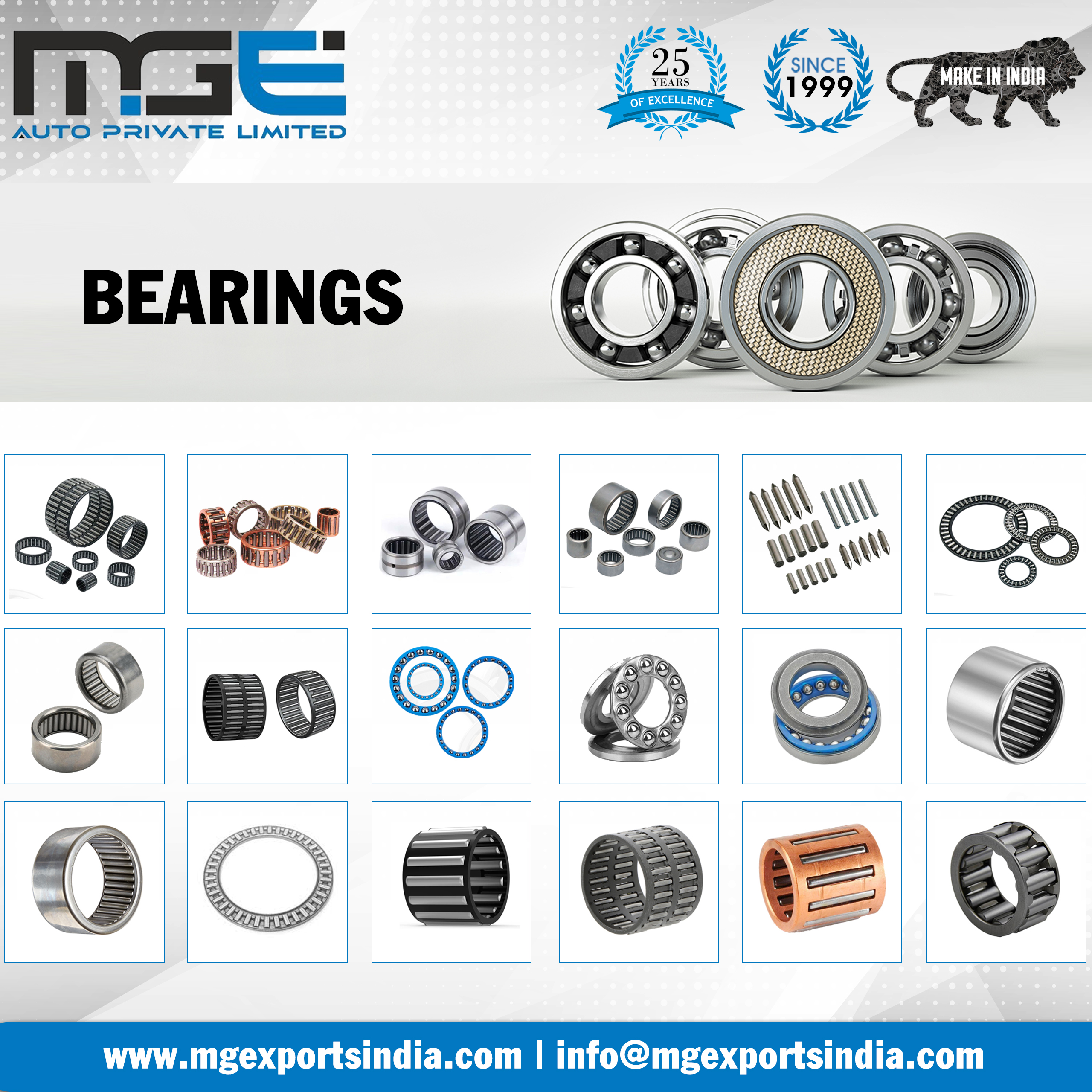 Automotive & Industrial Bearings – Needle, Ball & Roller Types