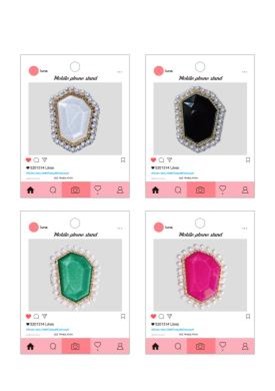 Glittering Gemstone-shaped Airbag Phone Stand