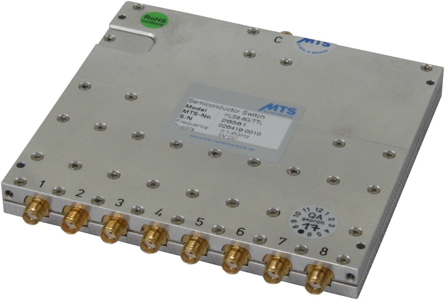 HLS8-6G/UHI-TTL, Absorptive RF Switch