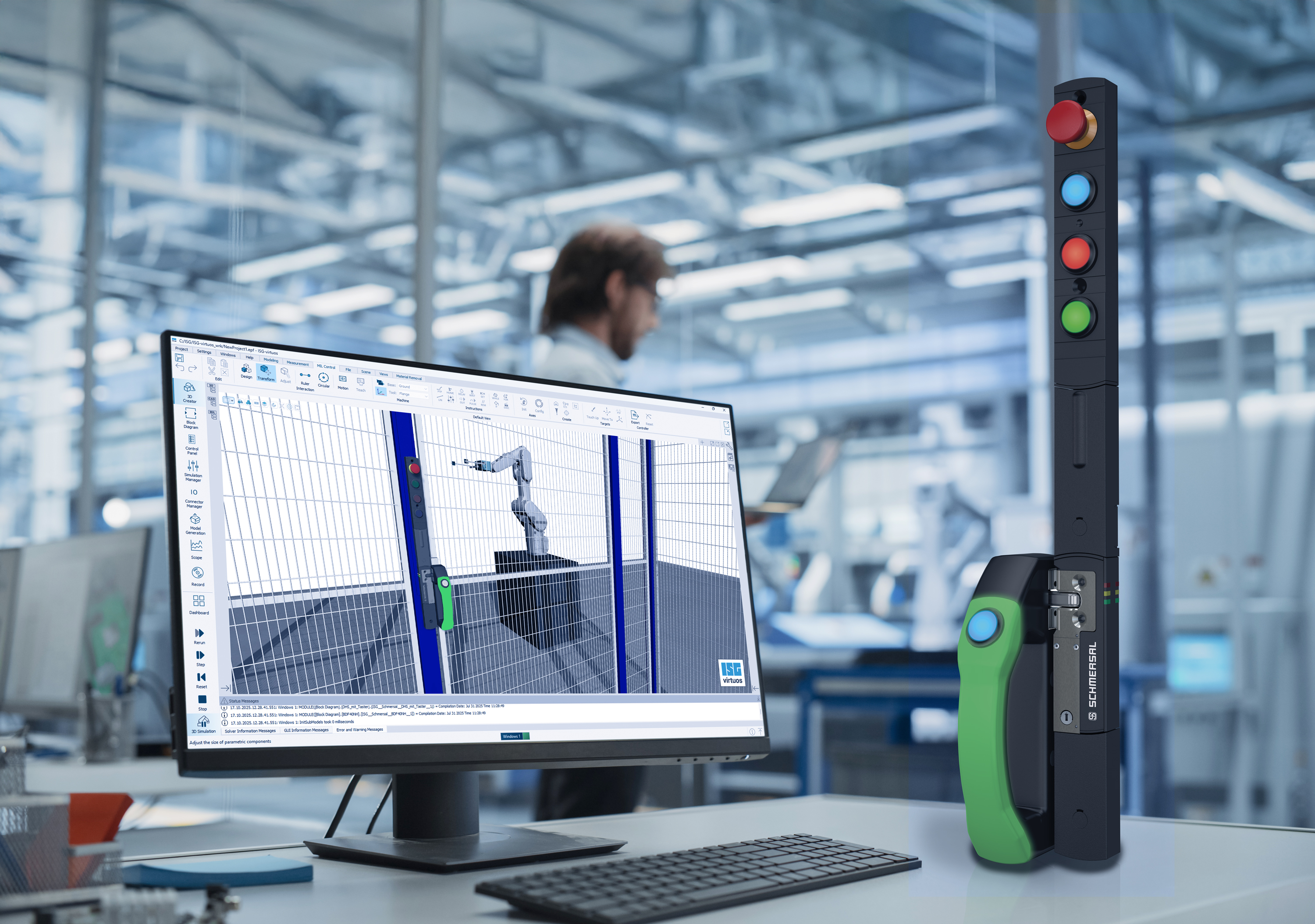 Digital twin for the virtual commissioning of machines and systems