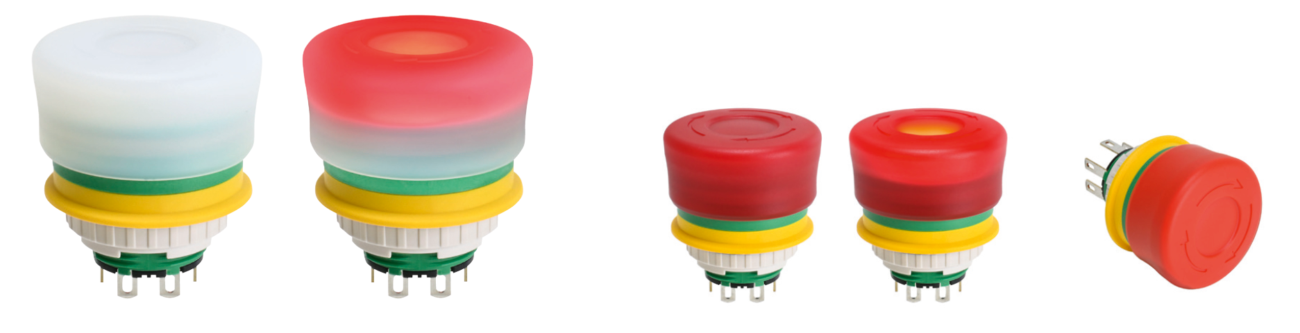 EMERGENCY STOP SWITCH XA / XW with colour change and low installation depth