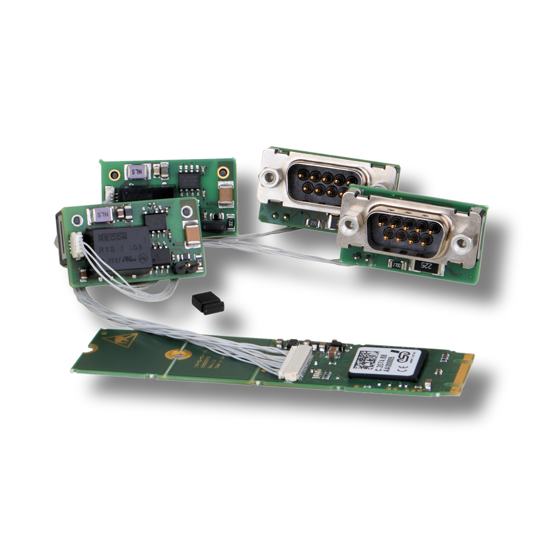 CAN bus interface card in M.2 format with up to 4 CAN FD ports
