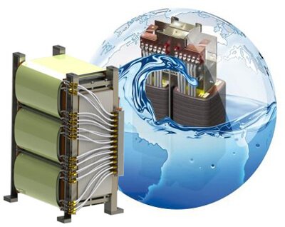Water-cooled transformers