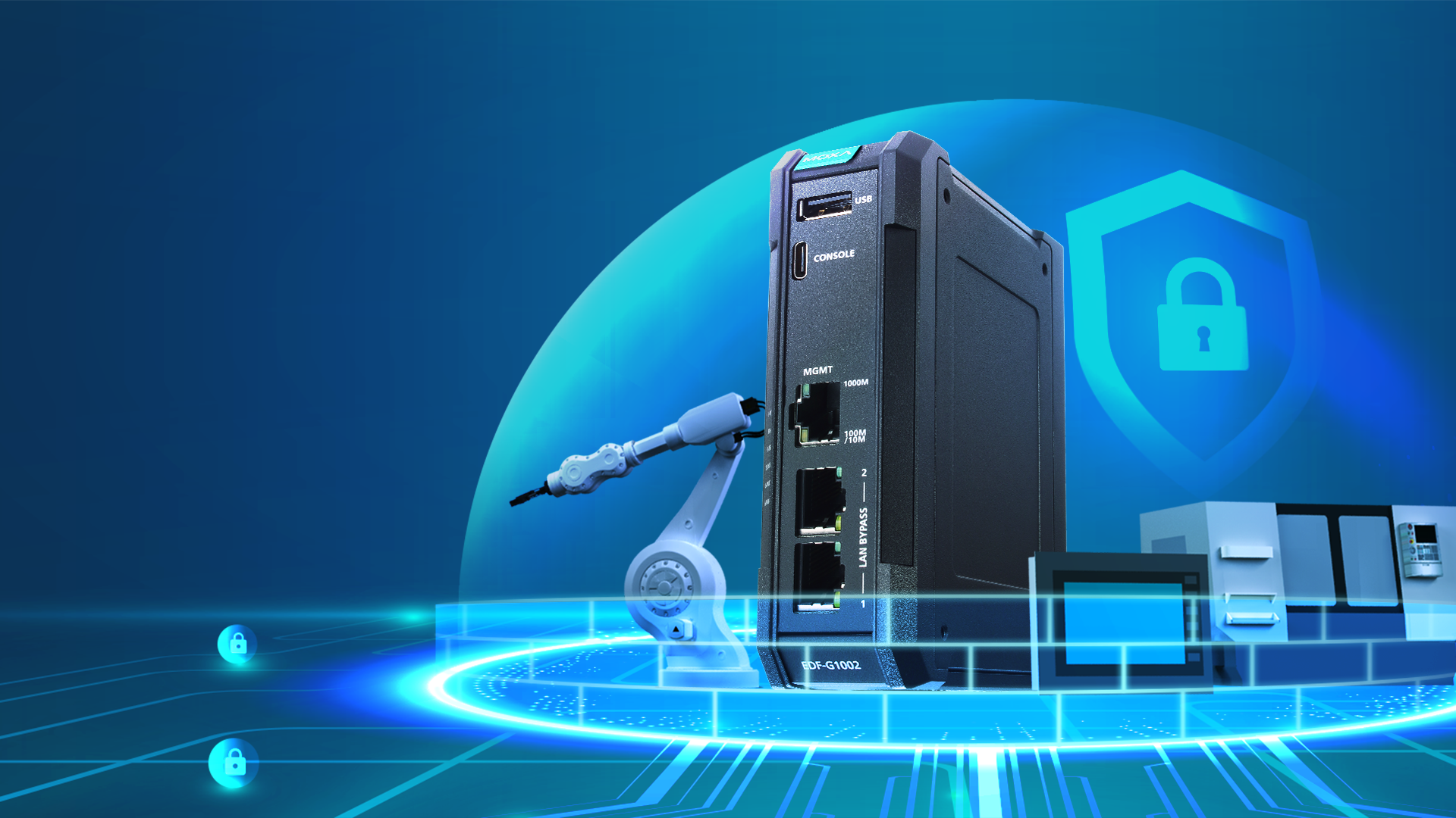Industrial LAN firewall with IPS/IDS and DPI