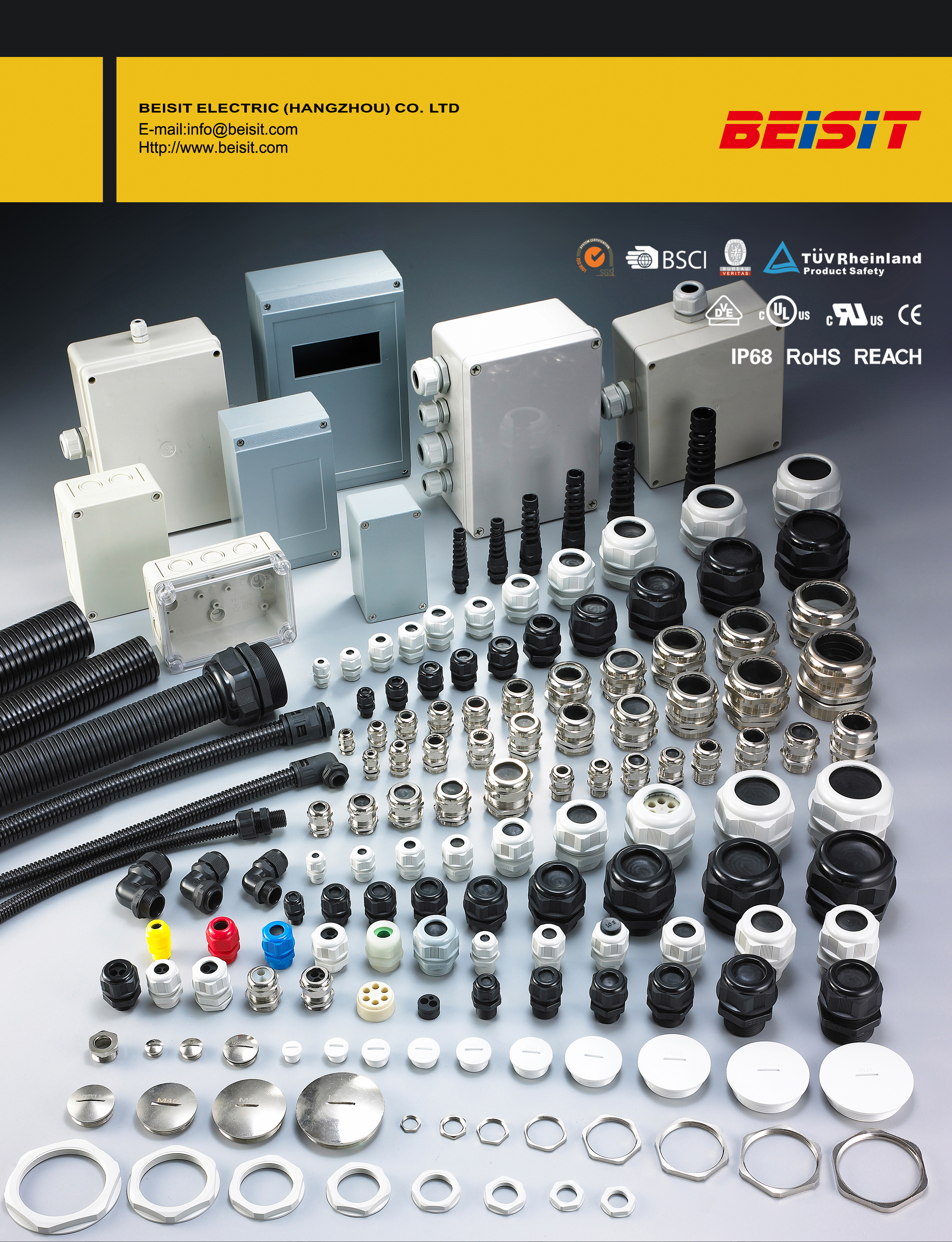 Waterproof Cable Gland, Cord Grip, Connector
