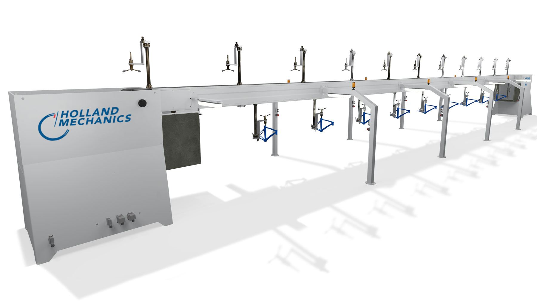 Airline - bicycle assembly conveyor
