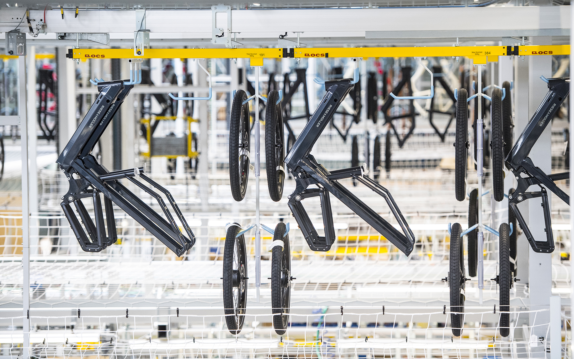 OCS Medium Duty Overhead Conveyor for bikes 