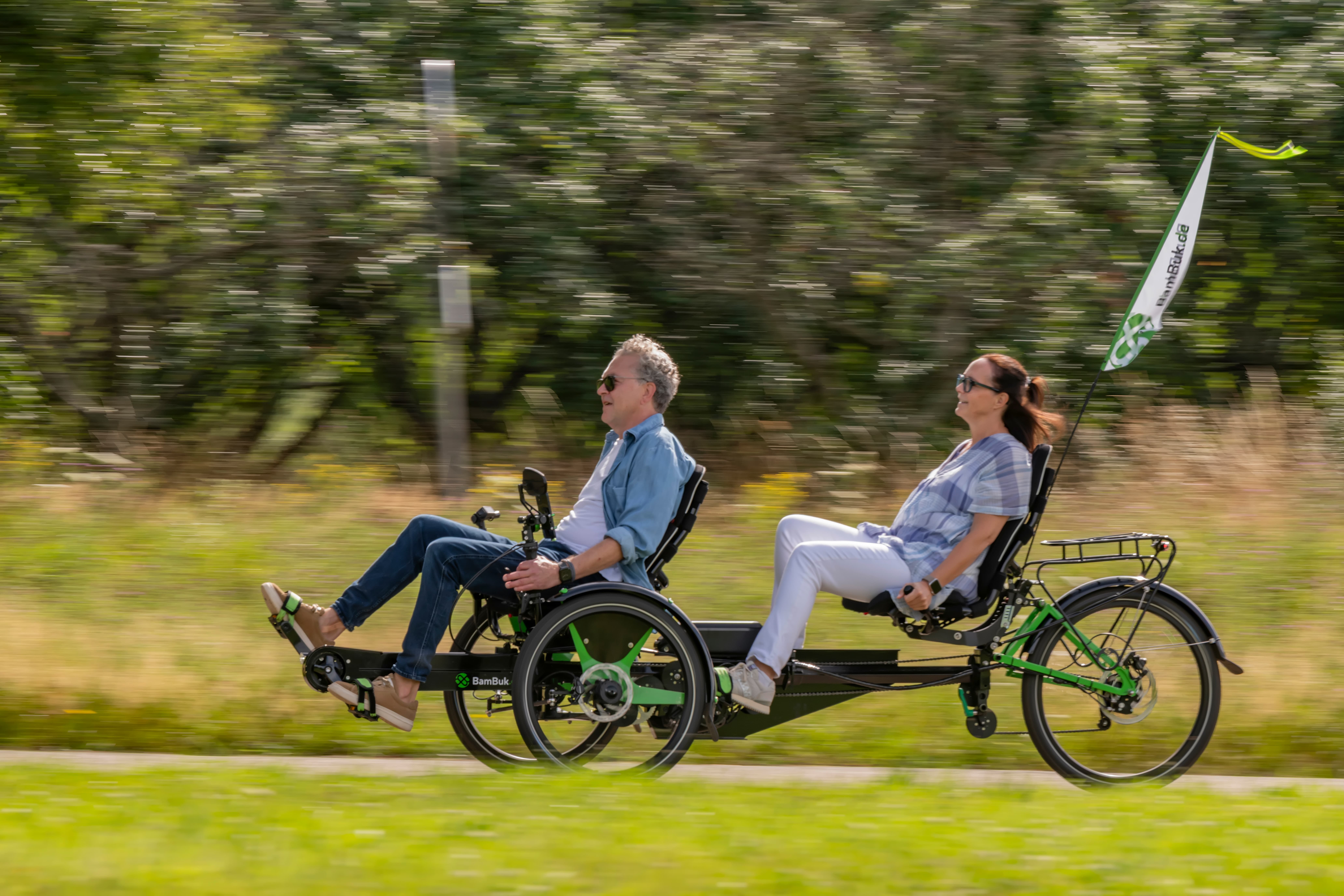 BamBuk E-Trike Tandem mit Bosch Gen.5, 120Nm, Rohloff