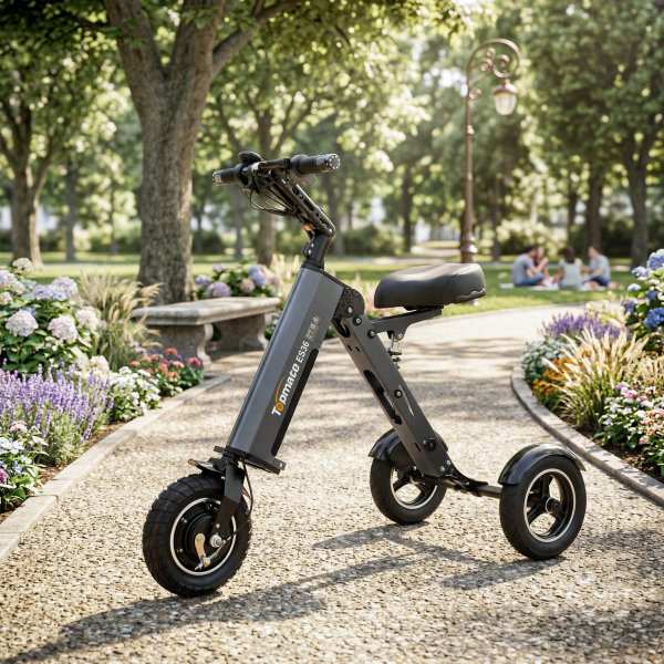 ES36 Powered Electric Scooter 3 Wheels Foldable Trike with Seat for Adults