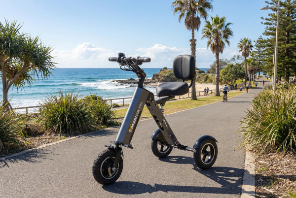 ES36P Powered Electric Scooter 3 Wheels Foldable Trike with Seat for Adults