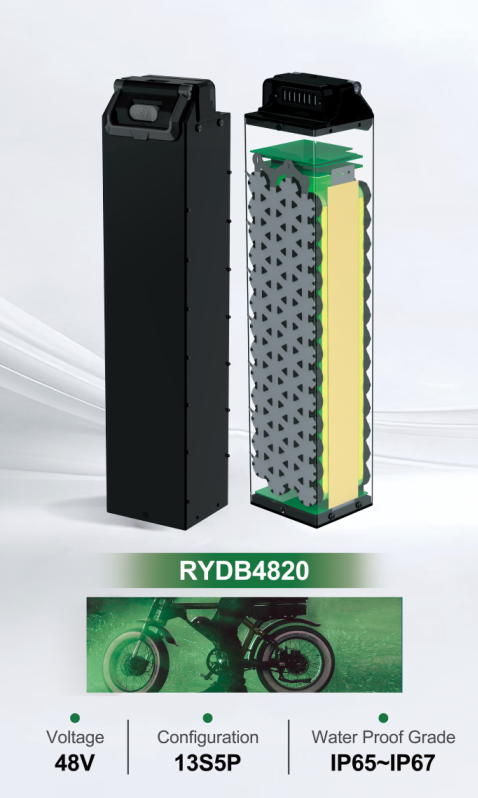RYDB4816 48V 16Ah NCM/NCA Lithium-ion Battery for E-bike