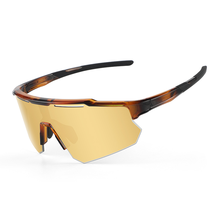 Semi-Rimless Sports Sunglasses Lightweight Rubber Wrapped Temples Anti-Slip Cycling Outdoor Glasses Custom Logo OEM ODM